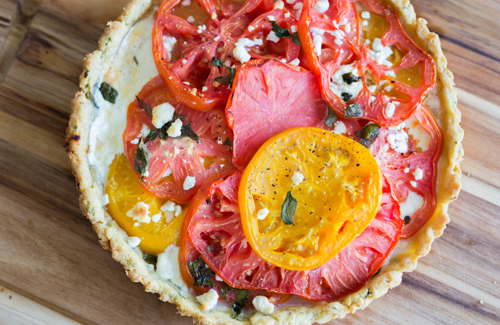 Roasted Heirloom Tomato Tart with Herbed Ricotta